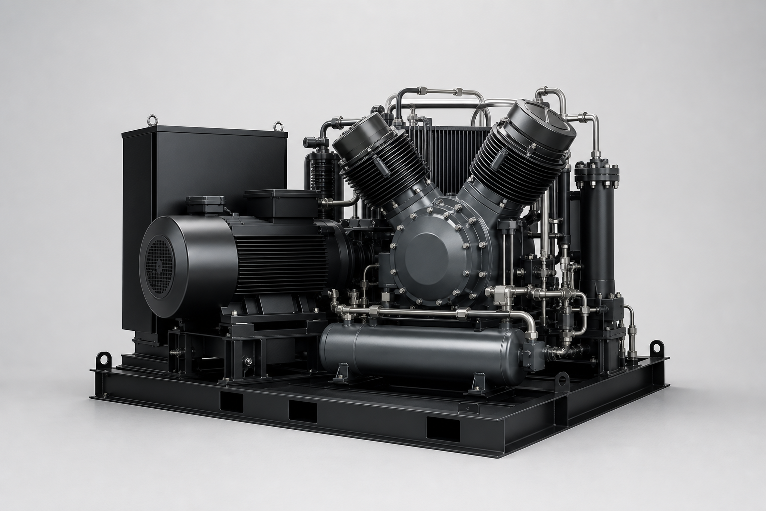 High pressure oil-free compressor